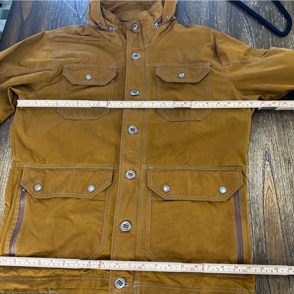 KÜHL Kollusion Waxed Canvas Hooded Jacket Brown Men’s Medium EUC - Picture 15 of 16